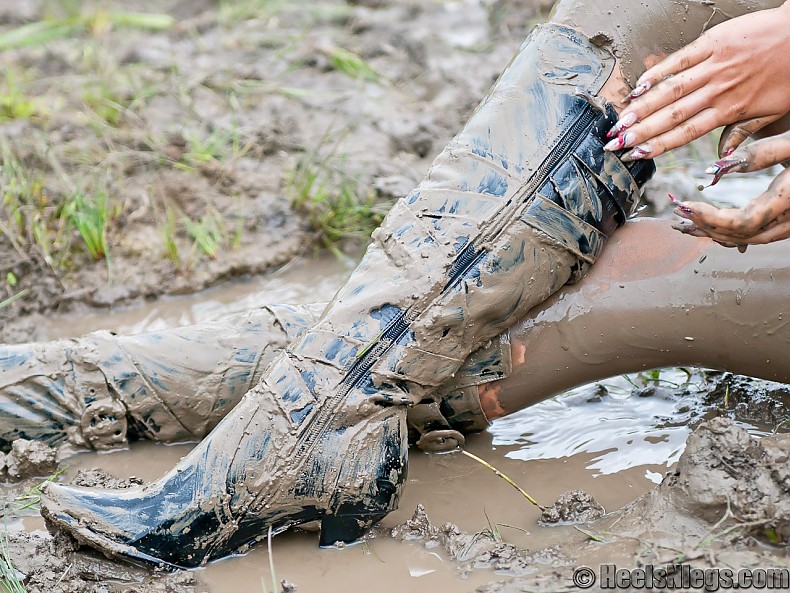 Extreme muddy boots cleaning